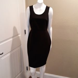 ELLE Womens Size 4 Sleeveless Navy Polka Dot Sheath‎ Dress NWOT